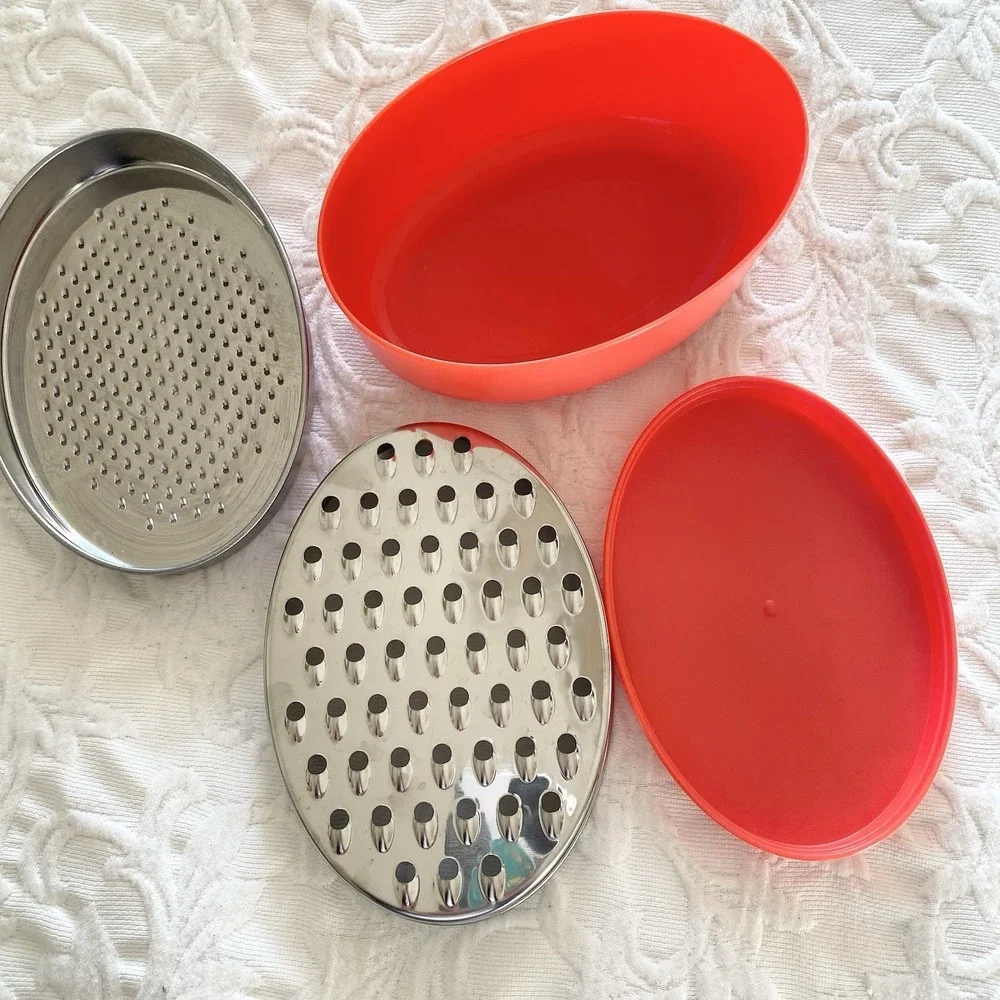 IKEA Chosigt 2 Size Grater Metal 1 Storage W Lid Kitchen Set‎ Red New Open Box